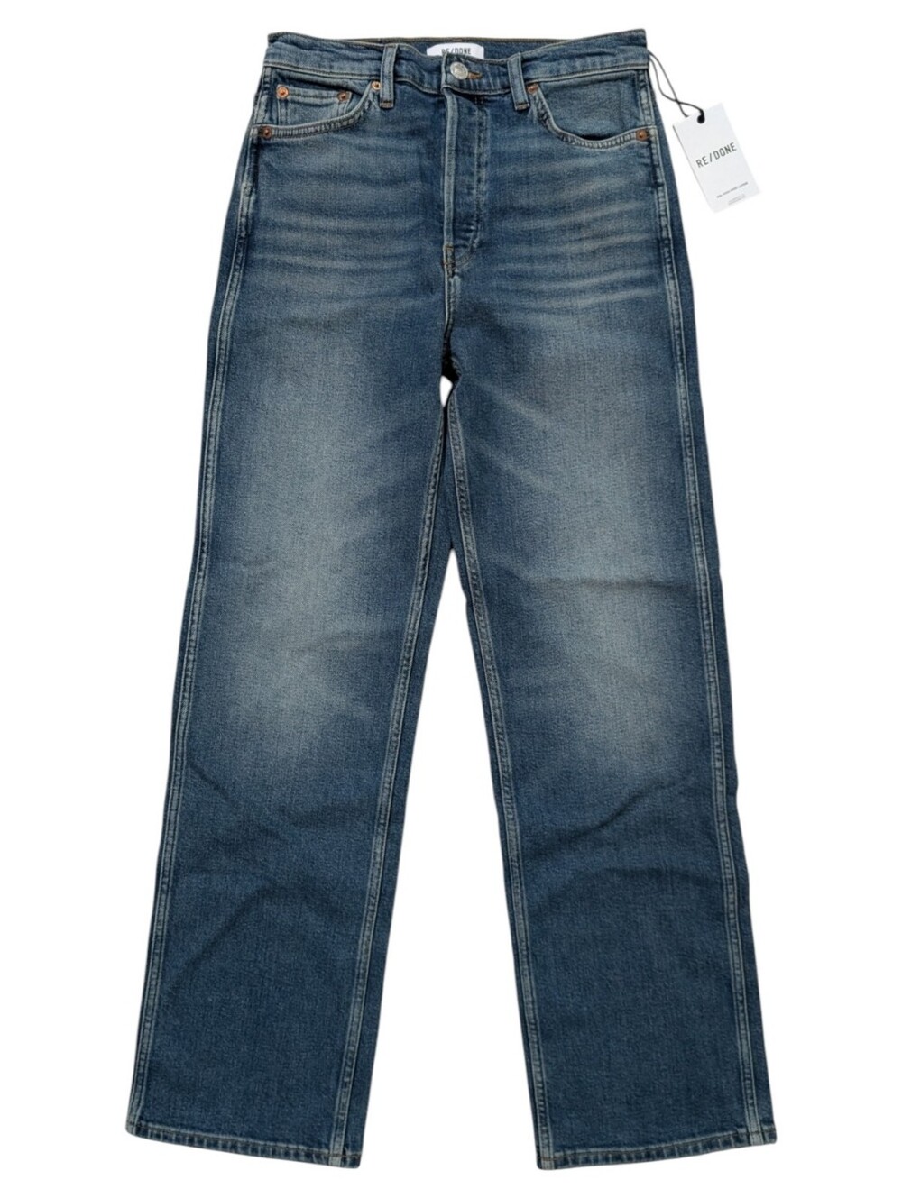 RE/DONE 90s High Rise Loose Distressed Jeans – Size 28 NWT